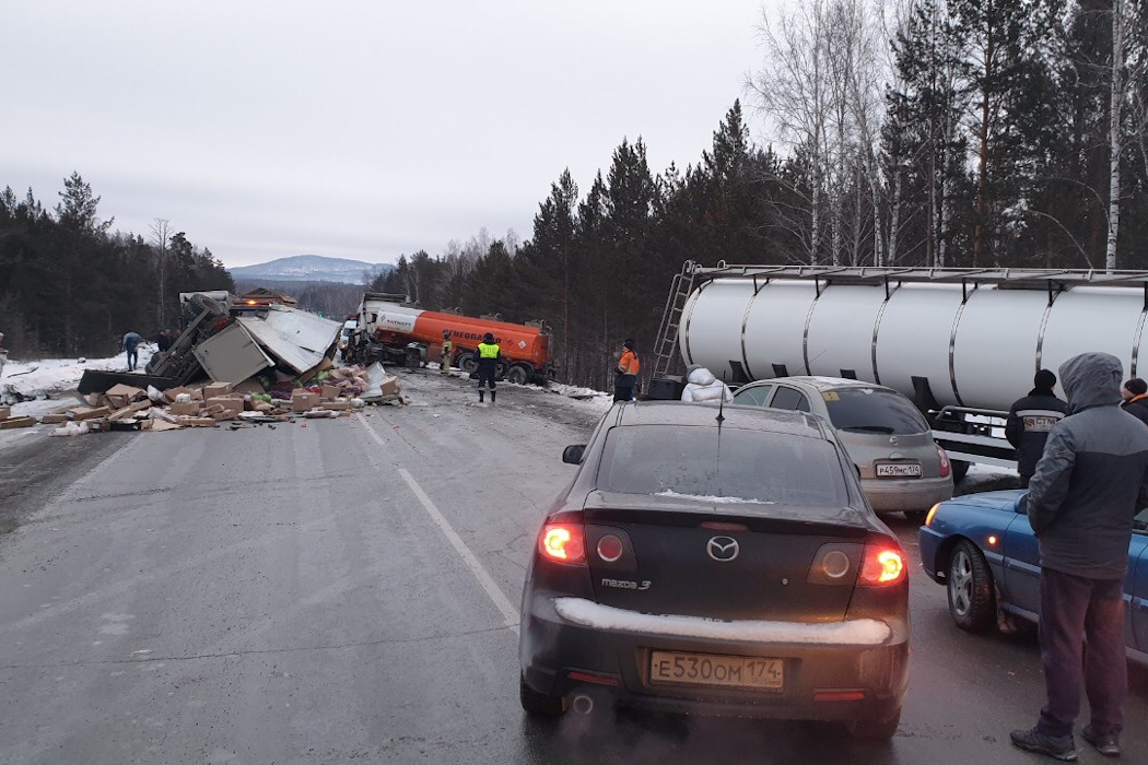 На Южном Урале ликвидированы последствия аварии на трассе М-5 «Урал»