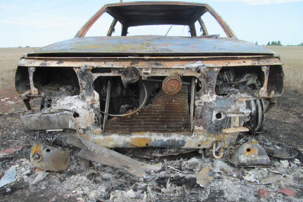 Сожжённый автомобиль
