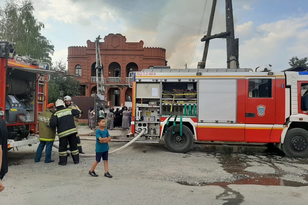Пожар в особняке в Екатеринбурге 1