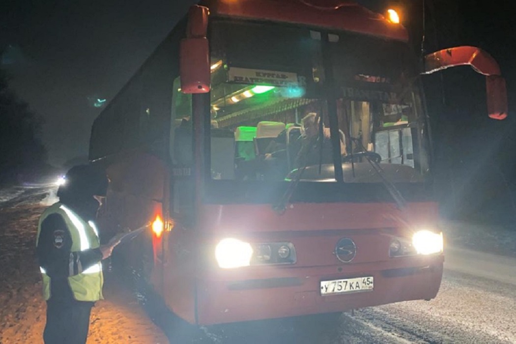 На трассе Екатеринбург-Курган автобус насмерть сбил пешехода