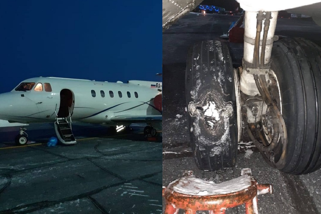 При посадке в аэропорту Сургута у самолета повредилось колесо 1