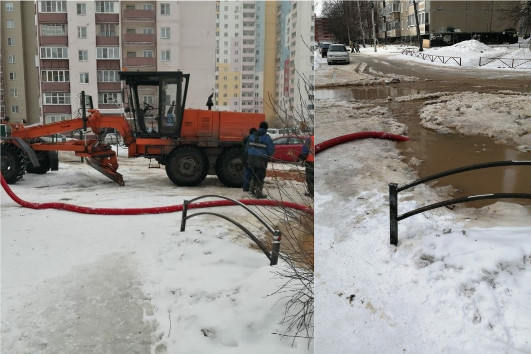 Из-за порыва чугунного водовода в Челябинска произошла авария