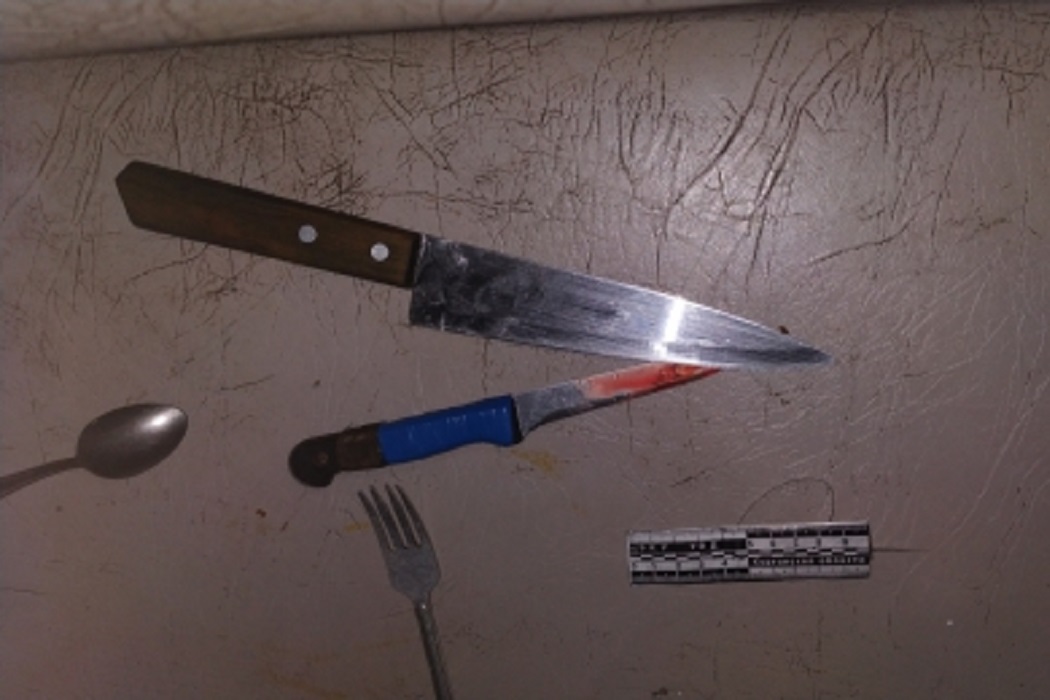 Ножи + вилка + ложка + место убийства