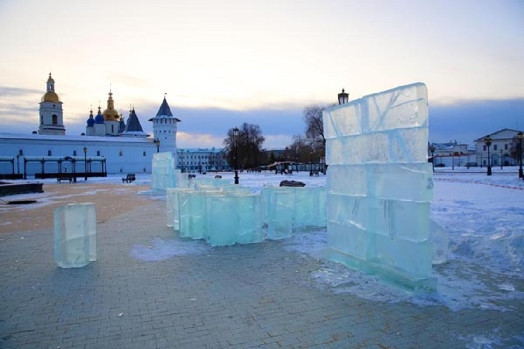 На строительство ледового городка в Тобольске уйдет 200 тонн льда