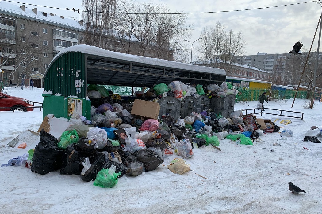 Жители Тюмени пожаловались на заваленные мусором контейнерные площадки 1