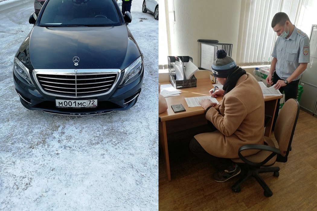 Водителя «Мерседеса» без прав задержали автоинспекторы в Тюмени