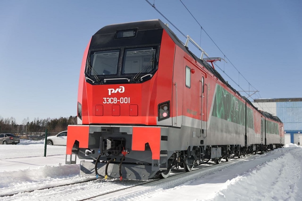 Локомотив + РЖД + зима + снег + жд + российские железные дороги + поезд + железная дорога + тягач