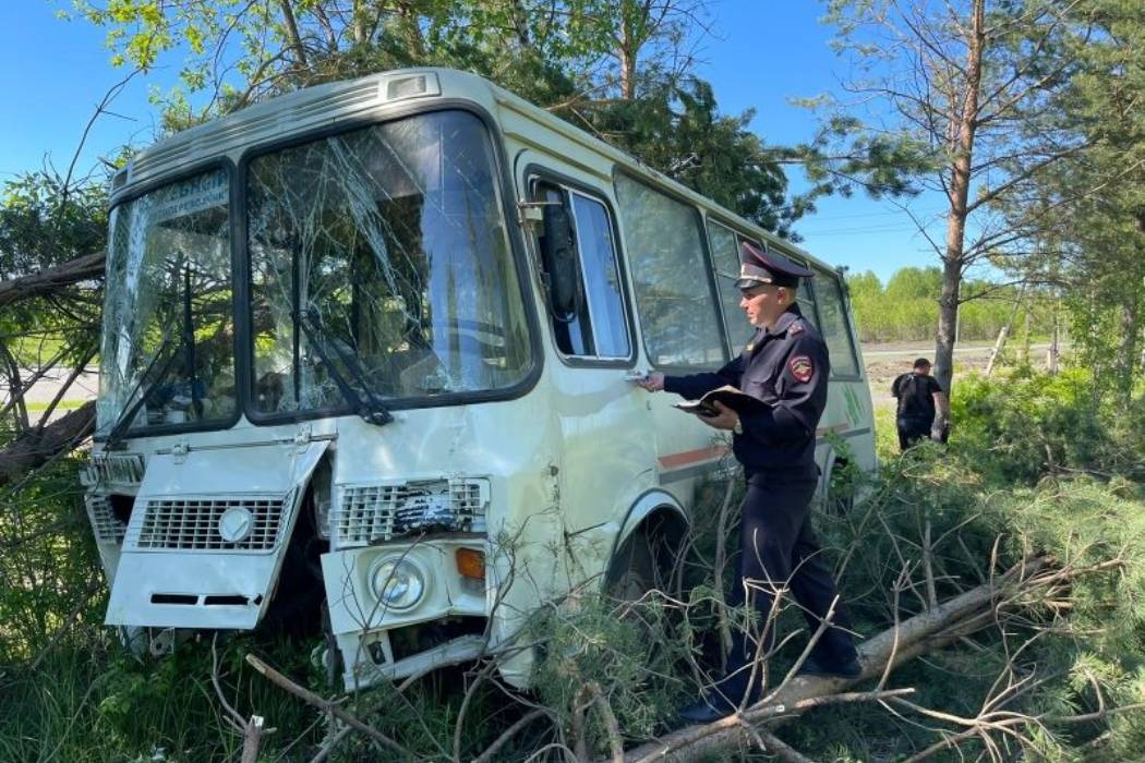 В Волчанске водитель автобуса с 25 пассажирами столкнулся с Renault и врезался в дерево