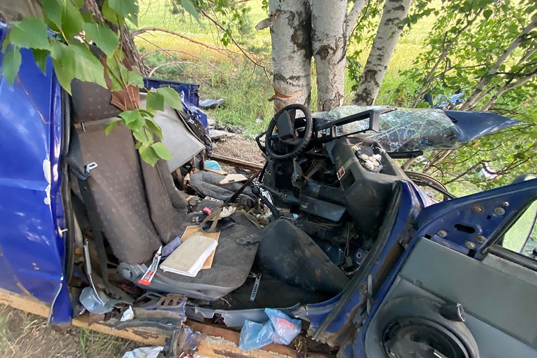 Под Екатеринбургом 48-летний водитель фургона врезался в дерево и погиб