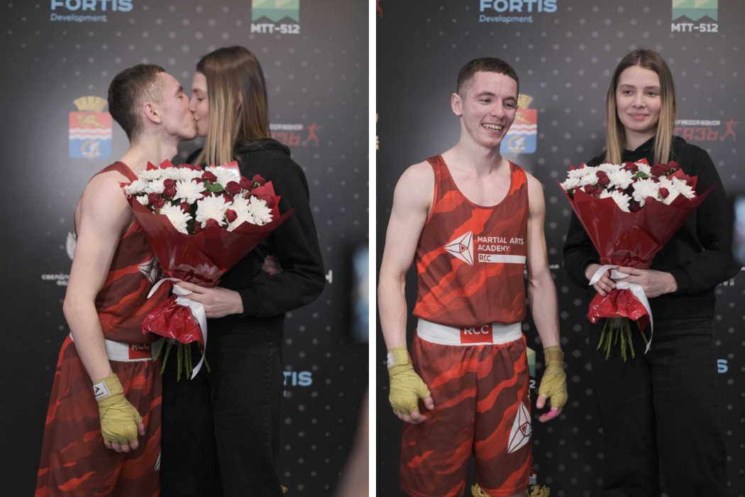 Уральский боксёр Олег Смирнов сделал предложение девушке на ринге